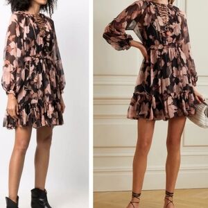 ZIMMERMANN Concert lace-up floral-print‎ dress